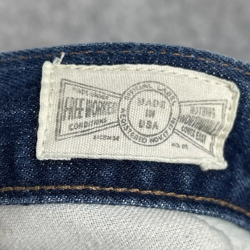 1791 Supply Co Selvedge Jeans Mens‎ 38x29 Classic Leg Dark Wash Button Fly USA*